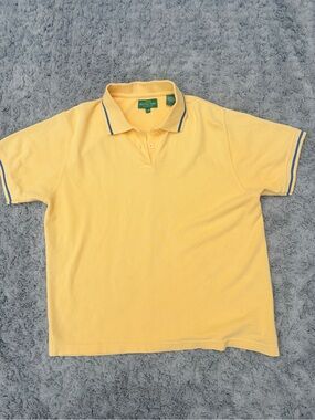 Men’s Yellow Polo with Navy Trim